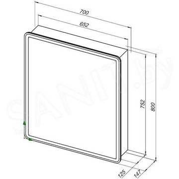 Шкаф-зеркало Aquanet Оптима 70 / 80 Led