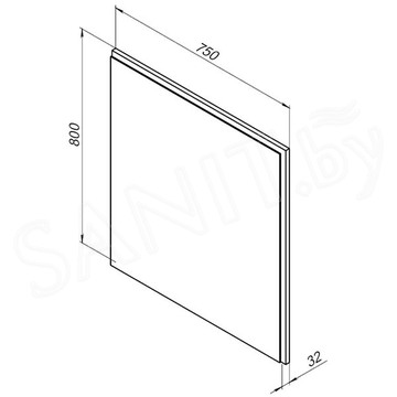 Зеркало Aquanet Nova Lite 60 / 75 / 90 / 100 Led дуб рошелье