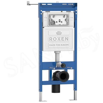 Комплект инсталляции Roxen StounFix Dual Fresh с удлиненными креплениями, аромадозатором, кнопкой Santi 410280 и унитазом AV Engineering Comfort AVWHR203