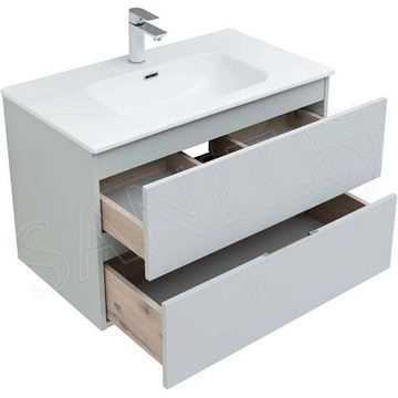 Комплект мебели Aquanet Алвита new 80 2 ящика серый