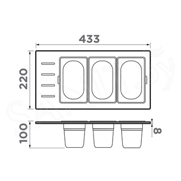 Коландер для кухонной мойки Omoikiri DC-02-3-IN