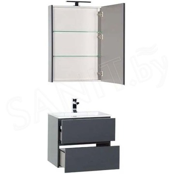 Комплект мебели Aquanet Алвита 60 / 70 серый антрацит