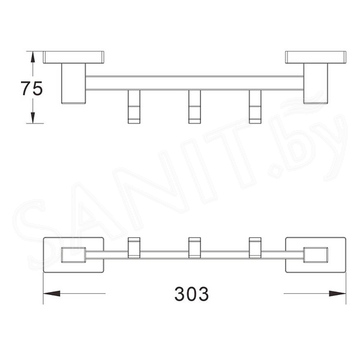 Планка с крючками Shevanik SG5631G / SG5641G / SG5651G