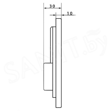 Кнопка для инсталляции Caprigo Bricks Steel BS003-vot