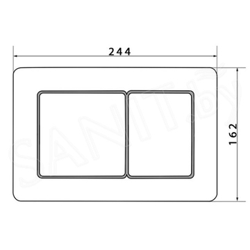 Кнопка для инсталляции Caprigo Bricks Steel BS003-vot