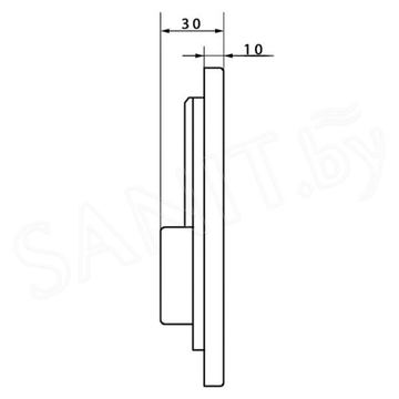 Кнопка для инсталляции Caprigo Craft ABS CA004-crm