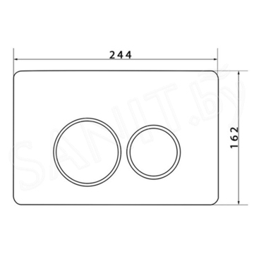 Кнопка для инсталляции Caprigo Dew ABS DA001-white