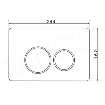 Кнопка для инсталляции Caprigo Dew Steel DS001-vot