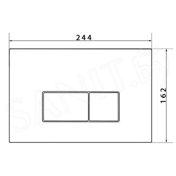 Кнопка для инсталляции Caprigo Line ABS LA002-white