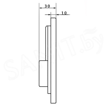 Кнопка для инсталляции Caprigo Line ABS LA002-white