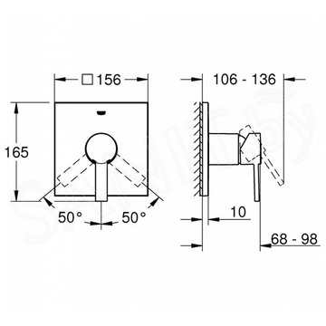 Смеситель встраиваемый Grohe Allure 24069000 (1 функция)