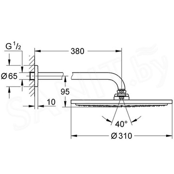 Верхний душ Grohe Rainshower Cosmopolitan Metal 26056000