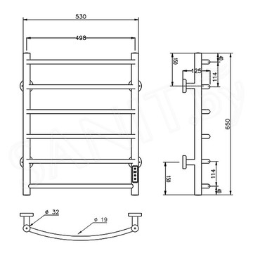 Полотенцесушитель Roxen Santi 11030-5365C электрический