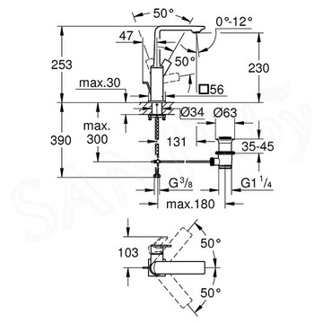 Смеситель для умывальника Grohe Allure 32146GN1