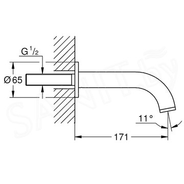 Излив для ванны Grohe Atrio 13139003