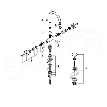 Смеситель для умывальника Grohe Atrio New 21019AL3