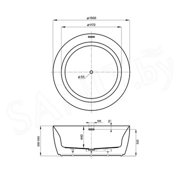 Акриловая ванна Wellsee Pour Plus 237101003