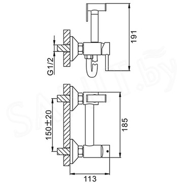 Смеситель для биде Frap F7503