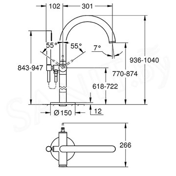 Смеситель для ванны Grohe Atrio New 32653GL3