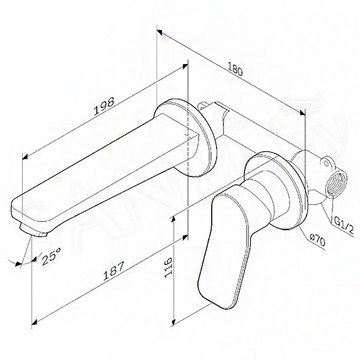 Смеситель встраиваемый AM.PM X-Joy F85A72600 для умывальника