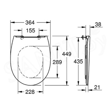 Крышка-сиденье Grohe Bau Ceramic 39898000