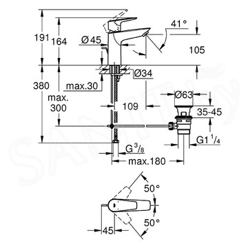 Смеситель для умывальника Grohe BauEdge 23902001