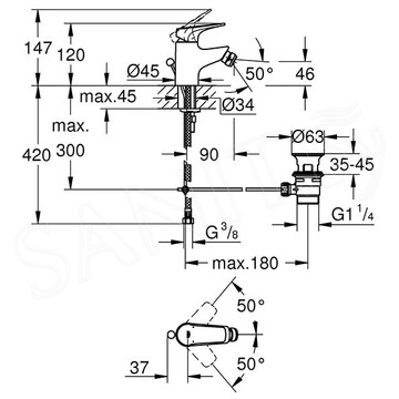 Смеситель для биде Grohe BauFlow 23754000