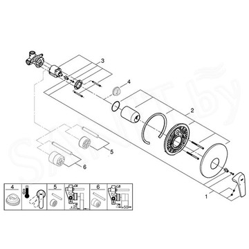 Смеситель встраиваемый Grohe BauFlow 29112000 (1 функция)