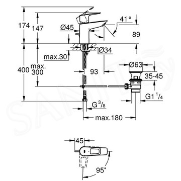 Смеситель для умывальника Grohe BauLoop 22054001