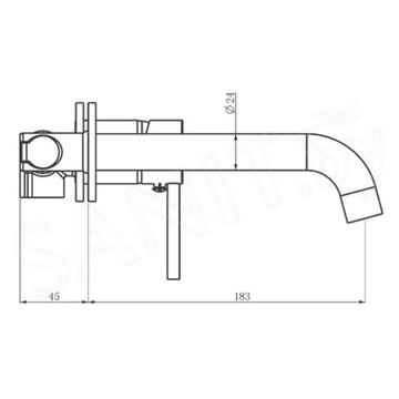 Смеситель для умывальника встраиваемый Vivi Felice 0635 Cromo / 0635 Nichel