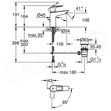 Смеситель для умывальника Grohe BauLoop 23887001