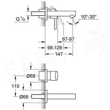 Смеситель встраиваемый Grohe Concetto New 19575001