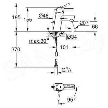 Смеситель для умывальника Grohe Concetto New 2338110E