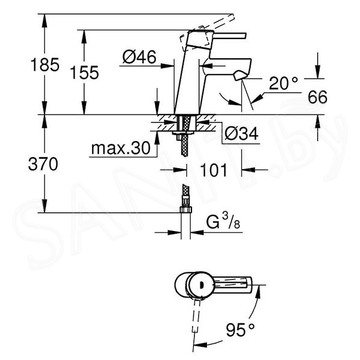 Смеситель для умывальника Grohe Concetto New 2338510E