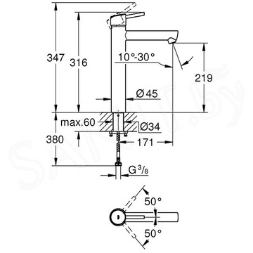 Смеситель для умывальника Grohe Concetto 23920001