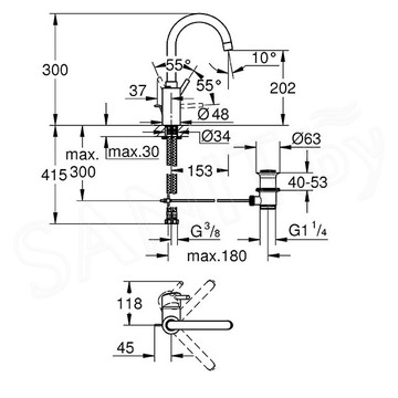 Смеситель для умывальника Grohe Concetto New 32629002