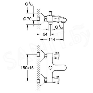 Смеситель для ванны Grohe Costa L 25450001