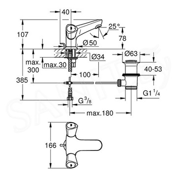 Смеситель для умывальника Grohe Costa S 21255001