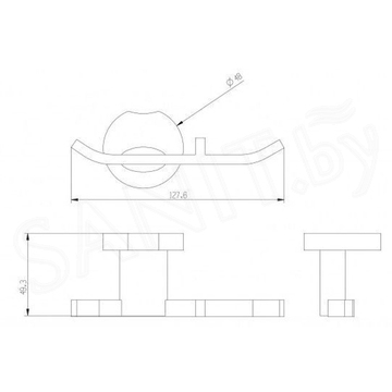 Крючок CeramaLux Loft 53901B тройной