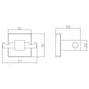 Крючок CeramaLux Quadro 61901