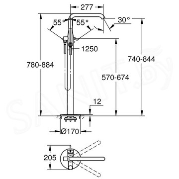 Смеситель для ванны Grohe Essence 23491DA1 / 23491DL1