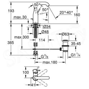 Смеситель для умывальника Grohe Essence 24173EN1