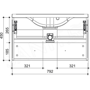 Умывальник Caprigo Accord 80 GC18R 2212 / 90 GC18R 2218 / 100 GC18R 2221 / 120 GC18R 2215