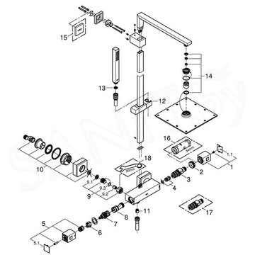 Душевая стойка Grohe Euphoria Cube 26087000 с термостатом