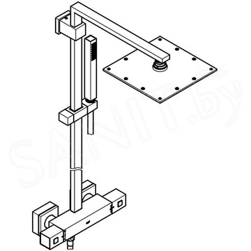 Душевая стойка Grohe Euphoria Cube 26087000 с термостатом