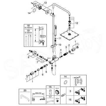 Душевая стойка Grohe Euphoria XXL 230 26187000 с термостатом