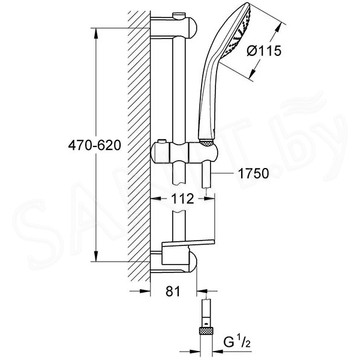 Душевой гарнитур Grohe Euphoria 110 Моno 2726600E