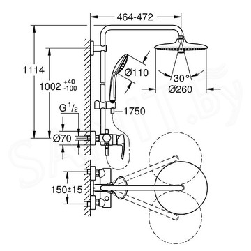 Душевая стойка Grohe Euphoria System 260 27473002