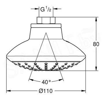 Верхний душ Grohe Euphoria 110 Mono 27810001