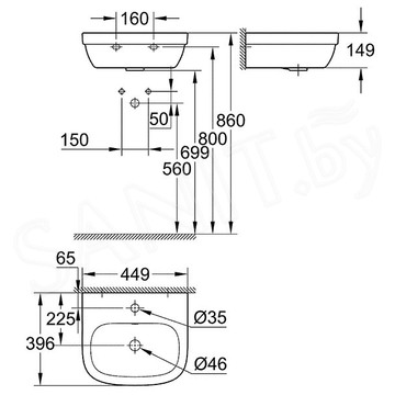 Умывальник Grohe Euro Ceramic 39324000